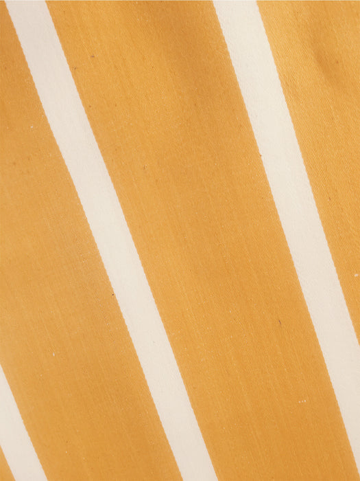 Striped ticking in mustard yellow. Unused. Spain approx. 1950 - 0.9 meters