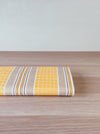 Tuscan yellow and gray striped ticking. Unused. Spain approx. 1950 - Per meter (8 m avail.)