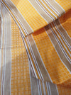 Tuscan yellow and gray striped ticking. Unused. Spain approx. 1950 - 0.7 meters