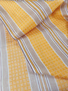 Tuscan yellow and gray striped ticking. Unused. Spain approx. 1950 - 0.7 meters