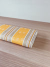 Gray and tuscan yellow striped ticking. Unused. Spain approx. 1950 - 3 meters