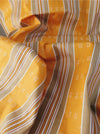 Gray and tuscan yellow striped ticking. Unused. Spain approx. 1950 - 3 meters