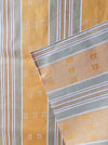 Gray and tuscan yellow striped ticking. Unused. Spain approx. 1950 - 3 meters