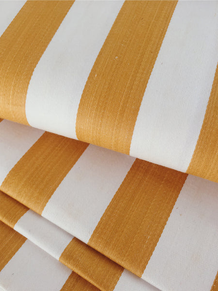 Yellow Stripes Antique European Ticking Fabric Unused Yardage RA-AMARILLO-008 - Ticking Depot