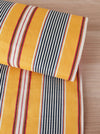 Striped ticking in vibrant yellow and red. Unused. Spain c.1950 - 1 meter