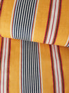 Striped ticking in vibrant yellow and red. Unused. Spain c.1950 - 1 meter