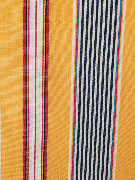 Striped ticking in vibrant yellow and red. Unused. Spain c.1950 - 2.75 meters