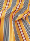 Striped ticking in vibrant yellow and red. Unused. Spain c.1950 - 2.75 meters
