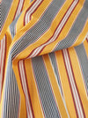 Striped ticking in vibrant yellow and red. Unused. Spain c.1950 - 2.75 meters