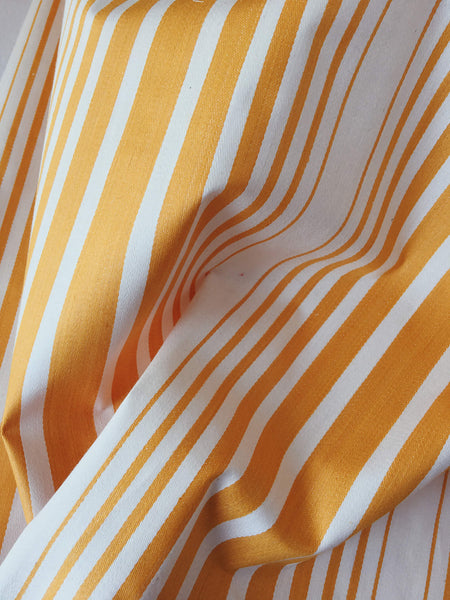 Yellow Stripes Antique European Ticking Fabric Unused Yardage RA-AMARILLO-010 - Ticking Depot