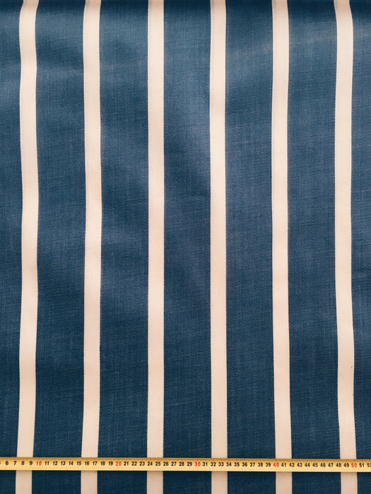 Ticking in prussian blue stripes. Unused. Spain c.1950 - 2.8 meters