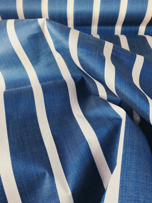 Ticking in prussian blue stripes. Unused. Spain c.1950 - 2.8 meters