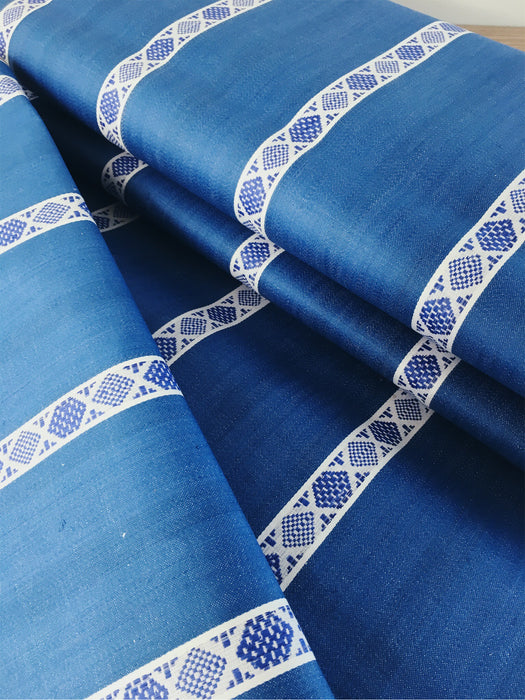 Ticking in danube blue and white. Unused. Spain c.1950 - Per meter (25 m avail.)