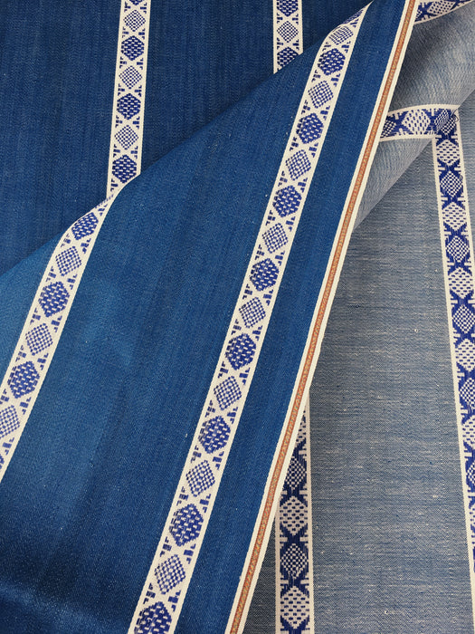 Ticking in danube blue and white. Unused. Spain c.1950 - Per meter (25 m avail.)