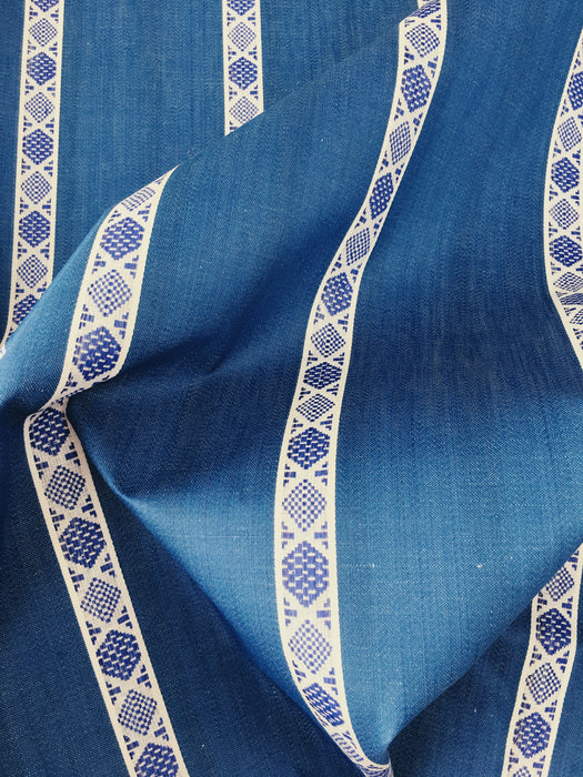 Ticking in danube blue and white. Unused. Spain c.1950 - Per meter (25 m avail.)