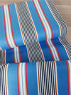 Striped ticking in blue, red, and white. Unused. Spain c.1950 - Per meter (15 m avail.)