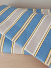 Blue, gray, and white striped ticking. Unused. Spain c.1940 - Per meter (30 m avail.)