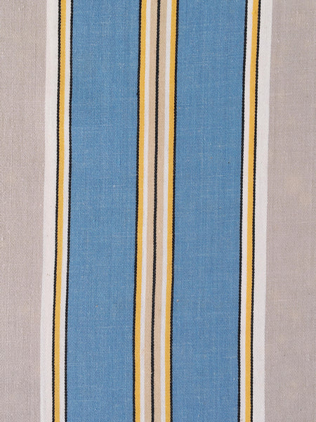 Blue Stripes Antique European Ticking Fabric Unused Yardage RA-AZUL-008B - Ticking Depot