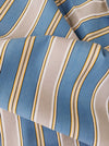 Blue, gray, and white striped ticking. Unused. Spain c.1940 - 13 meters