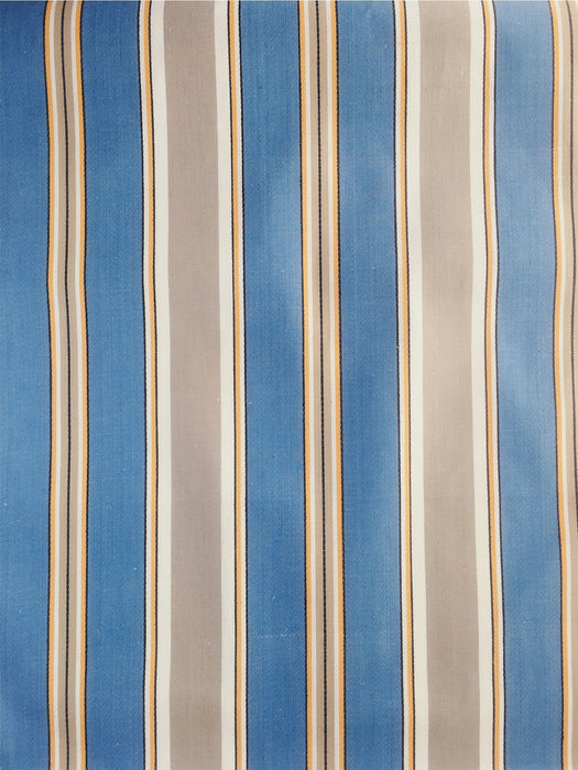 Blue, gray, and white striped ticking. Unused. Spain c.1940 - 1.7 meters