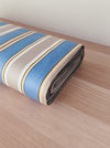 Blue, gray, and white striped ticking. Unused. Spain c.1940 - Per meter (10 m avail.)