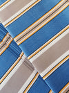 Blue, gray, and white striped ticking. Unused. Spain c.1940 - Per meter (10 m avail.)