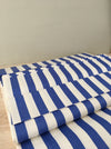 Blue and white ticking with wide stripes. Unused. Spain c.1940 - 9.3 meters