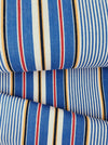 Striped ticking in blue, white and red. Unused. Spain c.1950 - 4.6 meters