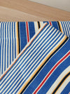 Striped ticking in blue, white and red. Unused. Spain c.1950 - Per meter (21 m avail.)