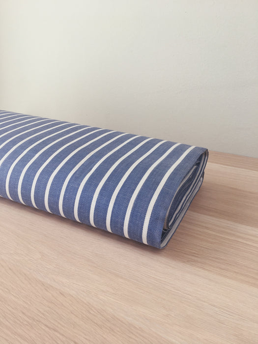 Ticking in blue and white narrow stripes. Unused. Spain c.1940 - 7 meters