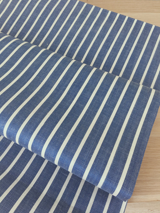 Ticking in blue and white narrow stripes. Unused. Spain c.1940 - 7 meters