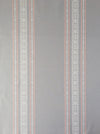Gray, white and pink stripes ticking. Unused. Spain c.1950 - 1 meter