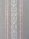 Gray, white and pink stripes ticking. Unused. Spain c.1950 - Per meter (12 m avail.)