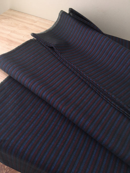 Blue, red, and black striped ticking. Spain c.1900