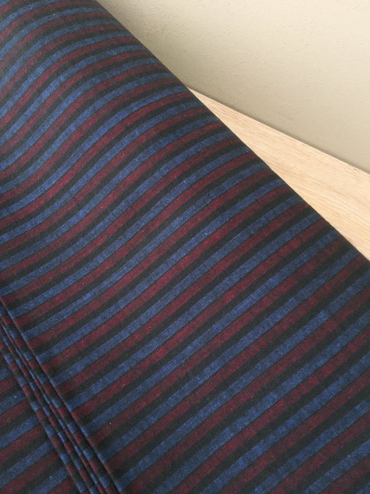 Blue, red, and black striped ticking. Spain c.1900