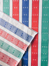 Red, green, blue and white stripes ticking. Unused. Spain around 1950 - 2.4 meters