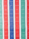 Red, green, blue and white stripes ticking. Unused. Spain around 1950 - 4.7 meters