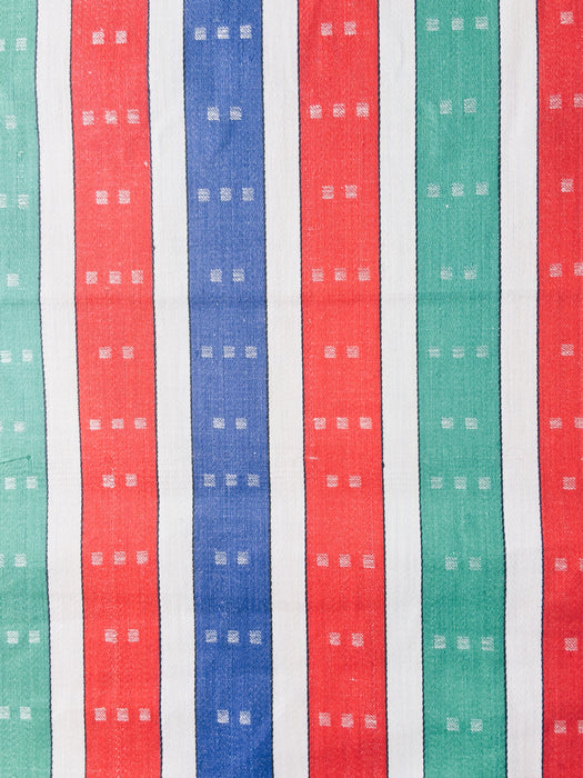 Red, green, blue and white stripes ticking. Unused. Spain around 1950 - 4.7 meters