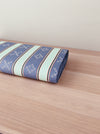 Striped ticking in grayish blue and mint green. Unused. Spain c.1950 - Per meter (10 m avail.)