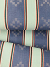 Striped ticking in grayish blue and mint green. Unused. Spain c.1950 - Per meter (10 m avail.)