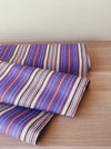 Striped ticking in lilac, white, red and blue. Unused. Spain c.1950 - 2 meters