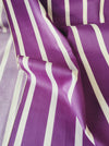 Lilac and white striped ticking. Unused. Spain c.1950 - 4 meters