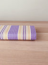 Lilac and beige striped ticking. Unused. Spain c.1950 - Per meter (10 m avail.)