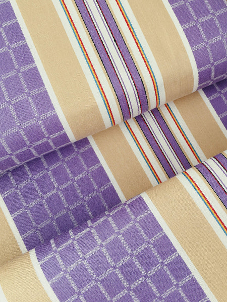 Lilac Stripes Antique European Ticking Fabric Unused Yardage RA-LILA-004 - Ticking Depot