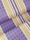Lilac and beige striped ticking. Unused. Spain c.1950 - Per meter (10 m avail.)