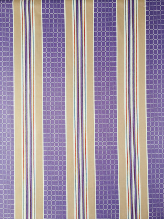 Lilac and beige striped ticking. Unused. Spain. c.1950 - 5 meters