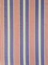 Lilac and red striped ticking. Unused. Spain c.1940 - Per meter (16 m avail.)