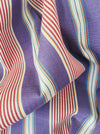 Lilac and red striped ticking. Unused. Spain c.1940 - Per meter (16 m avail.)