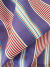 Lilac and red striped ticking. Unused. Spain c.1940 - Per meter (16 m avail.)