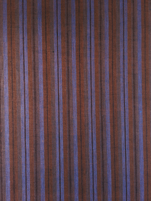 Brown and lilac striped ticking. Unused. Spain c.1950 - Per meter (21 m avail.)